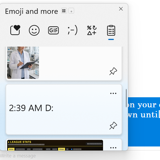 Windows clipboard history (Windows key + V)